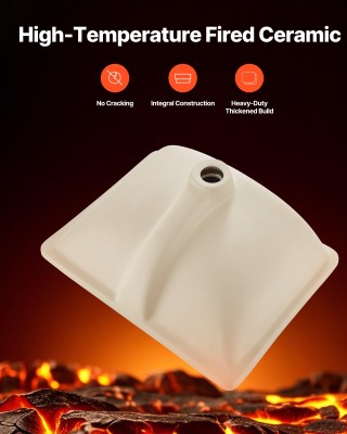 VEVOR Ορθογώνιος Υποκαθήμενος Νεροχύτης Μπάνιου, Λευκός Κεραμικός Ν...