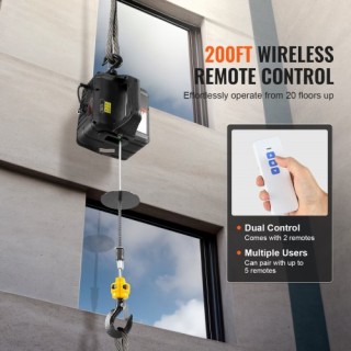 Φορητός Ηλεκτρικός Βίντσι VEVOR 2-σε-1 500kg με Ασύρματο Χειριστήρι...