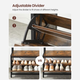 VASAGLE ΠολυλειτουργικήΚρεμάστρα με Ντουλάπι Παπουτσιών και Πάγκο ,...