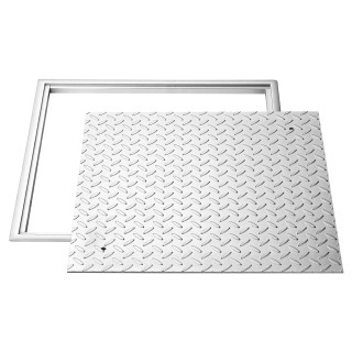 VEVOR Τετράγωνο Καπάκι Λεκάνης με Βάση, 600x600mm Βαρέος Τύπου Αντι...