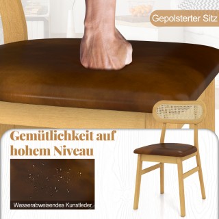 Costway Ξύλινες Καρέκλες Εσωτερικού Χώρου με Επενδεδυμένο Κάθισμα (... Costway Ξύλινες Καρέκλες Εσωτερικού Χώρου με Επενδεδυμένο Κάθισμα (...