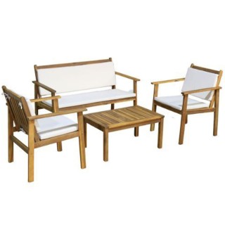 Shally Dogan Σετ Αίθριο 4 Έπιπλα Κήπου Βεράντας από Ξύλο Ακακίας Τ... Shally Dogan Σετ Αίθριο 4 Έπιπλα Κήπου Βεράντας από Ξύλο Ακακίας Τ...