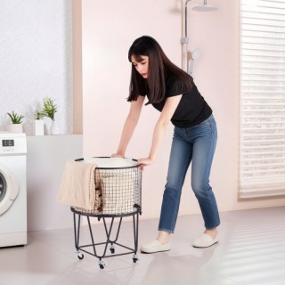 VEVOR Καρότσι Πλυντηρίου με Ρόδες, Ανθεκτικό Καλάθι Μεταφοράς 27 KG...