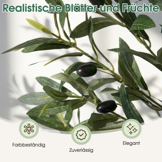 Costway Σετ 2x Τεχνητά Φυτά Πράσινου 1.8 m με Ρεαλιστικούς Καρπούς ... Costway Σετ 2x Τεχνητά Φυτά Πράσινου 1.8 m με Ρεαλιστικούς Καρπούς ...