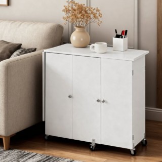 VEVOR Πτυσσόμενο Τραπέζι Ραπτικής με Ντουλάπι, Λευκό – Πολυχρηστικό... VEVOR Πτυσσόμενο Τραπέζι Ραπτικής με Ντουλάπι, Λευκό – Πολυχρηστικό...