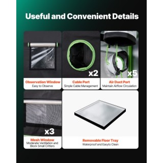 VEVOR Σετ Καλλιέργειας Εσωτερικού Χώρου με Φωτισμό LED και Σύστημα ... VEVOR Σετ Καλλιέργειας Εσωτερικού Χώρου με Φωτισμό LED και Σύστημα ...