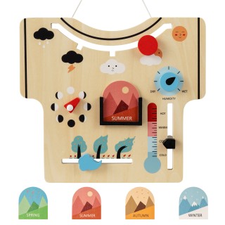 Costway Μηνιαίο Ημερολόγιο για Παιδιά Montessori 26,5 cm x 30 cm x ...