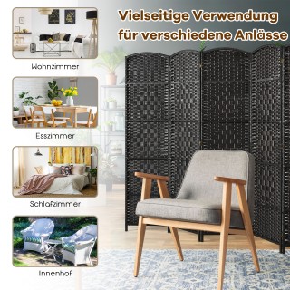 Costway Αναδιπλούμενο Διαχωριστικό Δωματίου με Πλαίσιο 270.5 x 1.5 ...