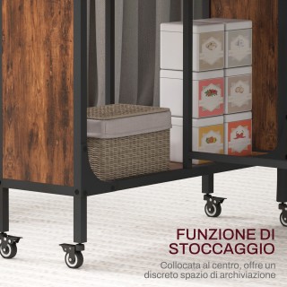 HOMCOM Πτυσσόμενο Τραπέζι με 6 Ρόδες και Ράφι Βιομηχανικού Στυλ από... HOMCOM Πτυσσόμενο Τραπέζι με 6 Ρόδες και Ράφι Βιομηχανικού Στυλ από...