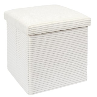 Πτυσσόμενο Σκαμπό με Αποθηκευτικό Χώρο Μπεζ 38 x 38 x 38 cm Home De...