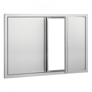 Πόρτα BBQ VEVOR 914x610 mm, Ανοξείδωτη Διπλή Πόρτα Κουζίνας Εξωτερι...