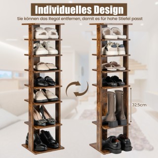 Costway Πολυλειτουργική Ραφιέρα Παπουτσιών 7 Επιπέδων με Βιομηχανι... Costway Πολυλειτουργική Ραφιέρα Παπουτσιών 7 Επιπέδων με Βιομηχανι...