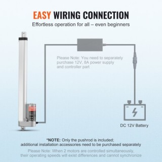 VEVOR  Γραμμικός Ενεργοποιητής 12V 12 0.55/s 220lbs IP54  CGXXZXQ12...