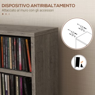 HOMCOM  Σετ 2 Ραφιών για CD με Ρυθμιζόμενα Ράφια για 204 CD, 21x22....