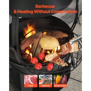 22 Σιδερένιο Τζάκι Εξωτερικού Χώρου με Σχάρα & Καμινάδα φ500 x 1100... 22 Σιδερένιο Τζάκι Εξωτερικού Χώρου με Σχάρα & Καμινάδα φ500 x 1100...