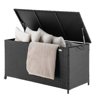 BAKAJI Κουτί Αποθήκευσης Κήπου Πολυρατάν Αδιάβροχο με 2 Ρόδες Μαύρ... BAKAJI Κουτί Αποθήκευσης Κήπου Πολυρατάν Αδιάβροχο με 2 Ρόδες Μαύρ...