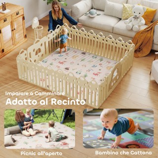 AIYAPLAY Τάπητας για Παιδιά 0-3 Ετών με Αριθμούς και Γράμματα και Α...