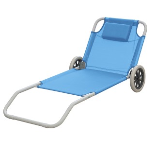 Galileo Ξαπλώστρα θαλάσσης με ρόδες, δομή από ανθρακοχάλυβα, κάθισμ... Galileo Ξαπλώστρα θαλάσσης με ρόδες, δομή από ανθρακοχάλυβα, κάθισμ...