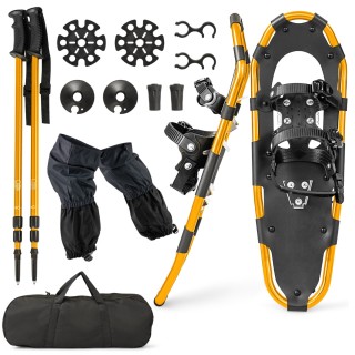 Costway Σετ Χιονοπέδιλα 4-σε-1 με Σύστημα Διπλής Δέσμευσης 63cm Χρυ... Costway Σετ Χιονοπέδιλα 4-σε-1 με Σύστημα Διπλής Δέσμευσης 63cm Χρυ...