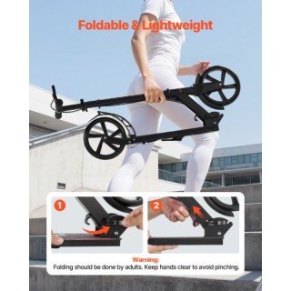 VEVOR Παιδικό Σκούτερ 2 Τροχών με Ρυθμιζόμενο Τιμόνι - Μαύρο JTHBC2...