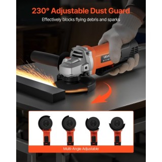 VEVOR Ηλεκτρικός Γωνιακός Λειαντήρας 114.3mm - 4.5Α, 12000RPM με Ρυ...