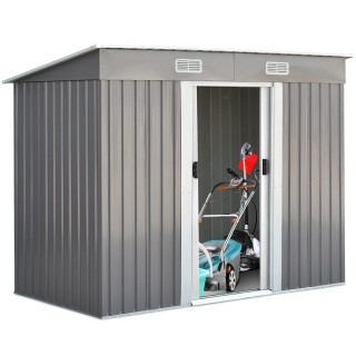 Costway Μεταλλική Αποθήκη Κήπου με Πλαγιοσκεπή GT3416GR+ Costway Μεταλλική Αποθήκη Κήπου με Πλαγιοσκεπή GT3416GR+