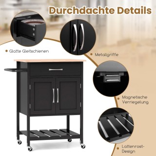 Costway Κινητό Νησί Κουζίνας με Ξύλινη Επιφάνεια και Άφθονο Αποθηκ... Costway Κινητό Νησί Κουζίνας με Ξύλινη Επιφάνεια και Άφθονο Αποθηκ...