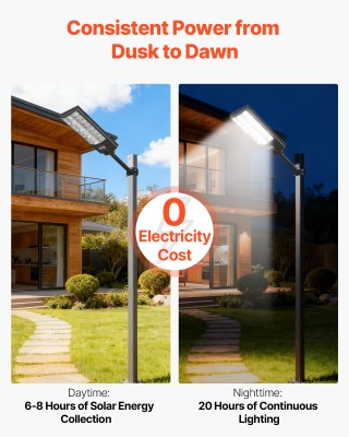 VEVOR Ηλιακοί Φωτιστήρες Δρόμου 8000W, 450000LM, Επαγγελματικοί Φωτ...