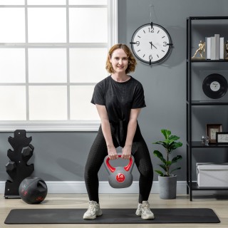 SPORTNOW Kettlebell 14kg σε PU και Sand με επίπεδη βάση και λαβή γι...