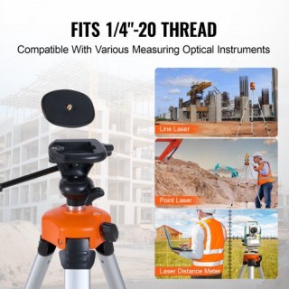 Τρίποδο VEVOR Laser Level ¼ x 20, Ρυθμιζόμενο Ύψος 27.36-68.11 ίντσ...