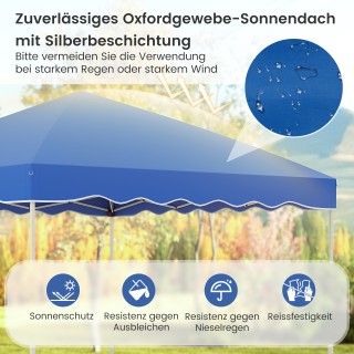 Costway Αδιάβροχο Μπλε Πτυσσόμενο Κιόσκι 3x3m με Τσάντα Μεταφοράς N... Costway Αδιάβροχο Μπλε Πτυσσόμενο Κιόσκι 3x3m με Τσάντα Μεταφοράς N...