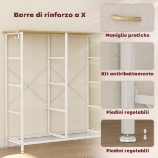 HOMCOM Συρταριέρα 8 Συρταριών Αναδιπλούμενη με 4 Τσέπες και 2 Άγκισ... HOMCOM Συρταριέρα 8 Συρταριών Αναδιπλούμενη με 4 Τσέπες και 2 Άγκισ...