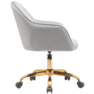 Καρέκλα Γραφείου Βελούδινη με Χρυσή Βάση 54.5 x 63 x 79.5 - 89.5cm ...