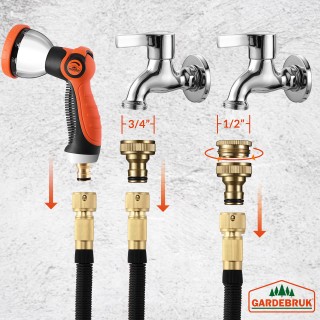 Gardebruk Εύκαμπτος Μαύρος Λάστιχος Κήπου 15μ 109318