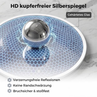 Costway Στρογγυλός Καθρέφτης Ø70 cm με Φωτισμό & Αντιθαμβωτική Λειτ...