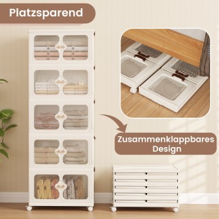 Πλαστικός Αποθηκευτικός Κάδος 265L με Διαφανείς Πόρτες, Ρόδες και Μ...