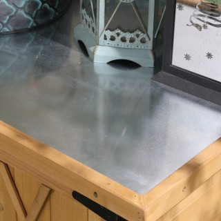 Outsunny  Ξύλινη ντουλάπα κήπου για εργαλεία με 2 πόρτες και 4 ράφι...