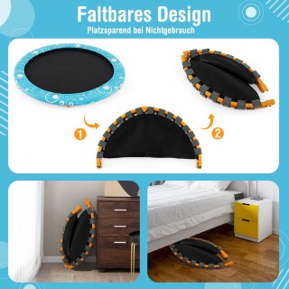 Costway Πορτοκαλί Παιδικό Τραμπολίνο με Λαβή 92cm, Αναδιπλούμενο έω...