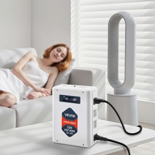 VEVOR Μετασχηματιστής Τάσης 2000VA, 220V σε 110V, 2 Αμερικάνικες Πρ... VEVOR Μετασχηματιστής Τάσης 2000VA, 220V σε 110V, 2 Αμερικάνικες Πρ...