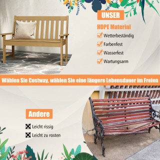 Costway Εξωτερικός Πάγκος HDPE Ανθεκτικός στις Καιρικές Συνθήκες με... Costway Εξωτερικός Πάγκος HDPE Ανθεκτικός στις Καιρικές Συνθήκες με...