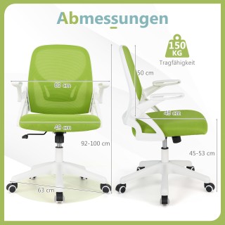 Costway Εργονομική Καρέκλα Γραφείου με Ανακλινόμενα Μπράτσα και Λει... Costway Εργονομική Καρέκλα Γραφείου με Ανακλινόμενα Μπράτσα και Λει...