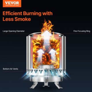 VEVOR Μίνι Επιτραπέζιο Τζάκι 6 Ανοξείδωτο Μαύρο Εσωτερικού/Εξωτερι... VEVOR Μίνι Επιτραπέζιο Τζάκι 6 Ανοξείδωτο Μαύρο Εσωτερικού/Εξωτερι...