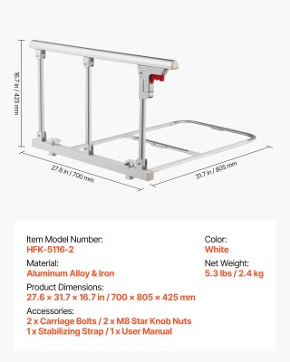 VEVOR Πτυσσόμενο Κάγκελο Κρεβατιού για Ηλικιωμένους - Ρυθμιζόμενο ... VEVOR Πτυσσόμενο Κάγκελο Κρεβατιού για Ηλικιωμένους - Ρυθμιζόμενο ...