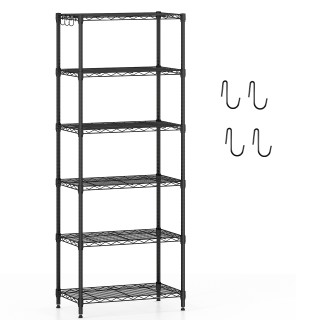 Costway Εξάπλευρη Μεταλλική Βαρέως Τύπου Ρυθμιζόμενη Ραφιέρα Αποθήκ...