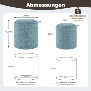 Costway Σετ 2 Στρογγυλά Σκαμπό με Αποθηκευτικό Χώρο & Αναστρέψιμο ... Costway Σετ 2 Στρογγυλά Σκαμπό με Αποθηκευτικό Χώρο & Αναστρέψιμο ...