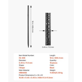 VEVOR Πακέτο 16 Αγκύρια Εδάφους 16 ιντσών Βαρέως Τύπου Γαλβανισμένα...