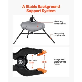 VEVOR Σετ Βάσης Φόντου 1.5 x 2 μ για Πάρτι & Φωτογραφικό Στούντιο B... VEVOR Σετ Βάσης Φόντου 1.5 x 2 μ για Πάρτι & Φωτογραφικό Στούντιο B...