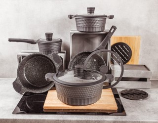 Σετ Μαγειρικά Σκεύη 11 Τεμαχίων Γκρι ZILNER ZL-8514 Σετ Μαγειρικά Σκεύη 11 Τεμαχίων Γκρι ZILNER ZL-8514