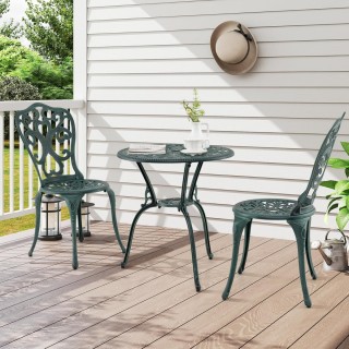 Costway Σετ Κήπου 3 Τεμαχίων από Αλουμίνιο με Τραπέζι και 2 Καρέκλε...