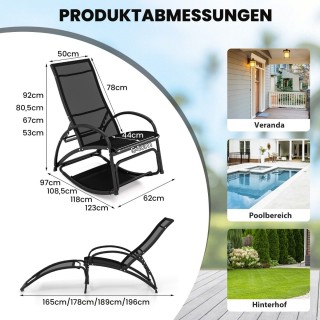 Costway Πολυλειτουργική Καρέκλα 2-σε-1: Κουνιστή & Ξαπλώστρα με Ρυ... Costway Πολυλειτουργική Καρέκλα 2-σε-1: Κουνιστή & Ξαπλώστρα με Ρυ...